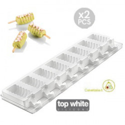 Tango Silikomart 16 Mini o 12 Mono gelati a spirale: stampi in silicone su vassoio GEL04