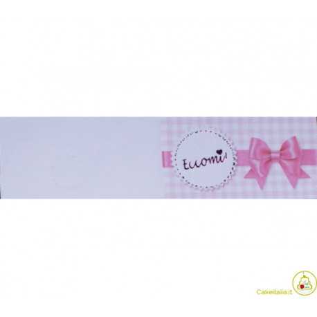 5 bigliettini per bomboniere stampabili Nascita Battesimo Tema Fiocco Rosa 5 bigliettini per bomboniere stampabili Nascita Battesimo Tema Fiocco Rosa