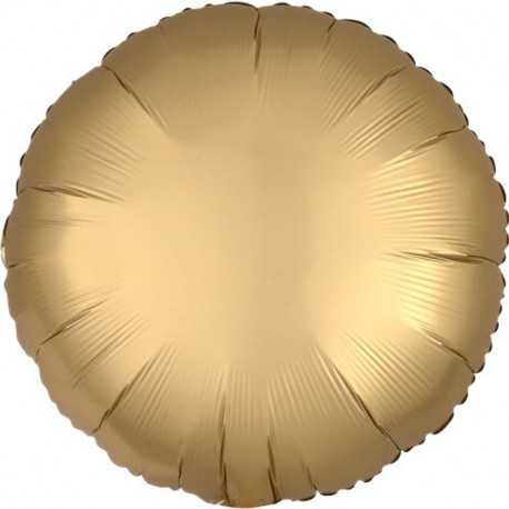 Palloncino tondo in foil satinato Oro diametro 45 cm Palloncino tondo in foil satinato Oro diametro 45 cm