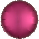 Palloncino tondo in foil satinato rosso diametro 45 cm