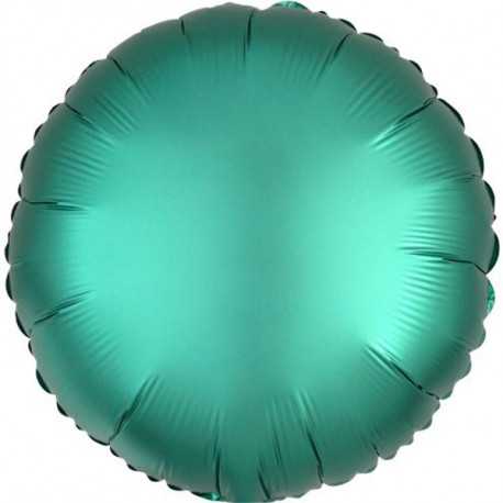 Palloncino tondo in foil satinato verde diametro 45 cm