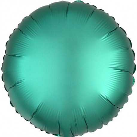 Palloncino tondo in foil satinato verde diametro 45 cm Palloncino tondo in foil satinato verde diametro 45 cm