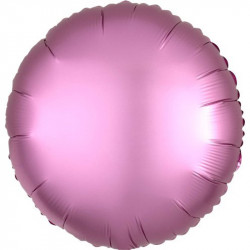 Palloncino tondo in foil satinato rosa diametro 45 cm