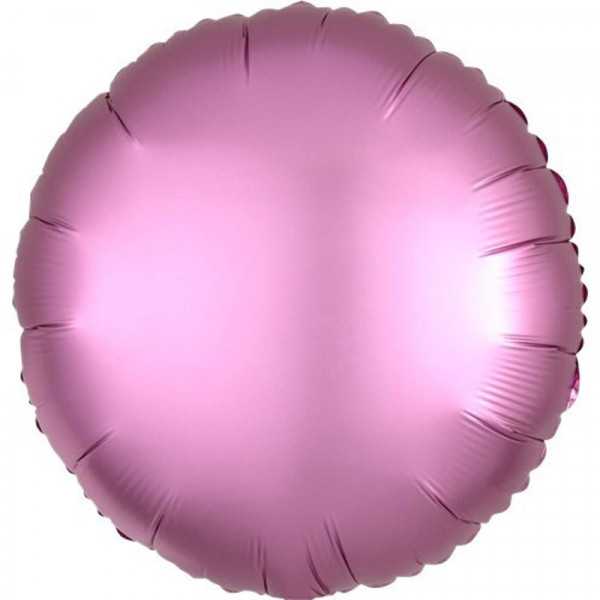 Palloncino tondo in foil satinato rosa diametro 45 cm