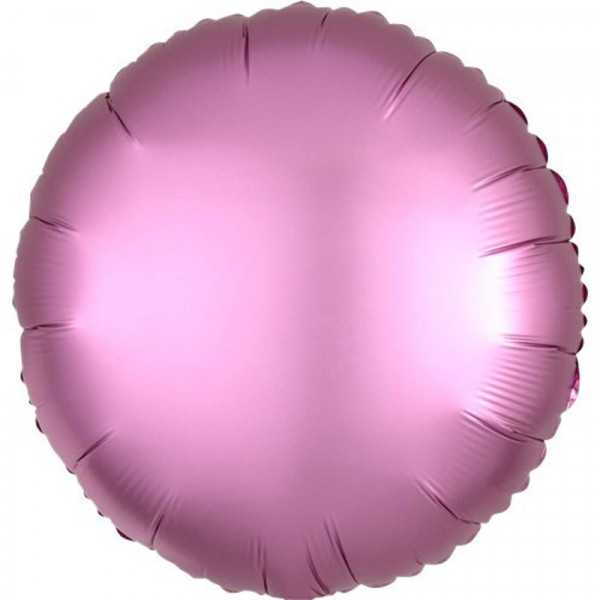 Palloncino tondo in foil satinato rosa diametro 45 cm