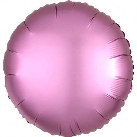 Palloncino tondo in foil satinato rosa diametro 45 cm