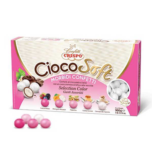 CiocoSoft Selection Color Rosa Crispo Confetti di Cioccolato Cremoso 900 g