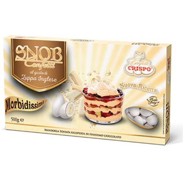 Snob zuppa inglese Crispo 500 g: confetti bianchi al gusto crema pasticceria