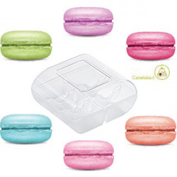 6 o 12 Porta Macarons Macadò Silikomart in plastica trasparente