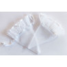 10 Coni cornucopia portaconfetti in organza bianchi