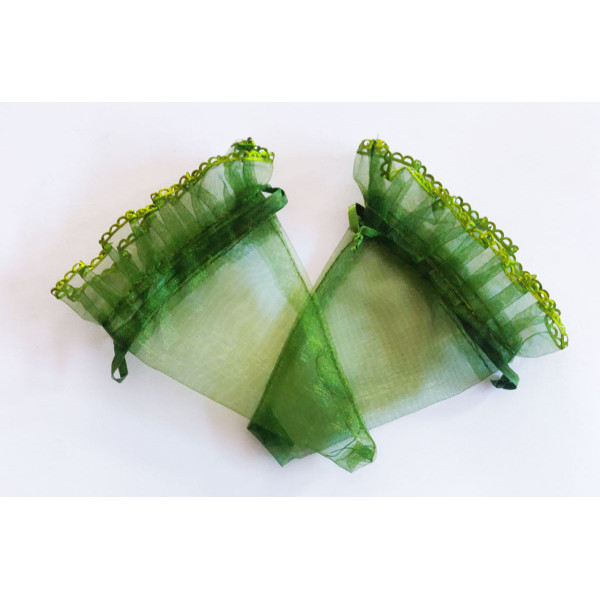 5 Coni Porta Confetti Per Bomboniere – 15 Cm – Verde Con Applicazione Coccinella In Legno