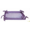 Cesto per confezioni regalo o come porta bomboniere in tessuto lilla di dimensioni 36x27xh6 cm Cesto per confezioni regalo o come porta bomboniere in tessuto lilla di dimensioni 36x27xh6 cm