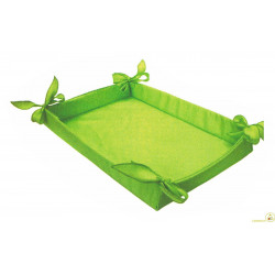 Cesto Bomboniere in tessuto verde 36 cm x 27 cm