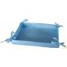 Cesto per confezioni regalo o come porta bomboniere in tessuto celeste di dimensioni 36x27xh6 cm Cesto per confezioni regalo o come porta bomboniere in tessuto celeste di dimensioni 36x27xh6 cm