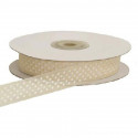 Nastro in Organza Pois Avorio/Crema 10 mm x 50 m