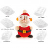 Kit Santa Babbo Natale Cioccolato 3D: set 6 stampi Termoformati da Silikomart
