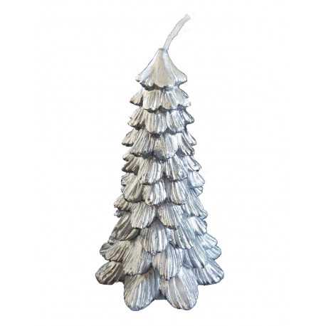 Candela albero di natale color argento