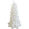 Candela albero di natale color bianco perla