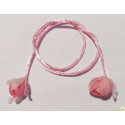 Cordino coda di topo da 3 mm x 50 cm con rose finali Rosa