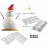 Kit stampi in silicone Pupazzo di Neve di Silikomart Kit stampi in silicone Pupazzo di Neve di Silikomart