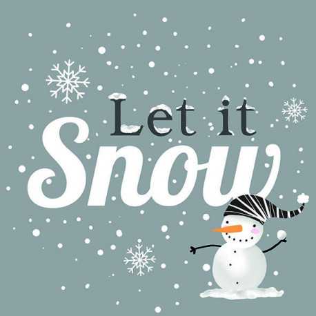 Tovaglioli 33x33 - 3 Veli pz 20 tema Snowman Silver Tovaglioli 33x33 - 3 Veli pz 20 tema Snowman Silver