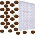 Stampo Compressa Tonda di Cioccolato da 20 mm e 2 g in policarbonato