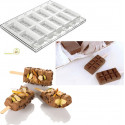 Set 2 Stampi gelato Chocostick da Silikomart + 1 Vassoio + 50 bastoncini Stecco in legno di faggio