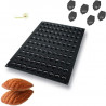 Stampo Sessantaquaranta mini Madeleine Sq018 in silicone da Silikomart 100 cavità da 44 mm Stampo Sessantaquaranta mini Madeleine Sq018 in silicone da Silikomart 100 cavità da 44 mm