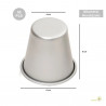 50 Formine Babà normale in alluminio anodizzato diametro 6 cm 50 Formine Babà normale in alluminio anodizzato diametro 6 cm