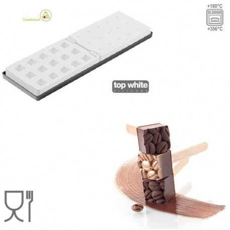 Set 2 Stampi per 30 mini Gelati Kube o mini cubi da 2 cm in silicone Top White da Silikomart. Set 2 Stampi per 30 mini Gelati Kube o mini cubi da 2 cm in silicone Top White da Silikomart.