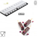 Set 2 Stampi per 30 mini Gelati Bar o mini rettangoli in silicone Top White da Silikomart.