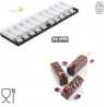 Set 2 Stampi per 30 mini Gelati Bar o mini rettangoli in silicone Top White da Silikomart.