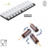 Set 2 Stampi per 30 mini Gelati Pick o mini semi-cilindri in silicone Top White da Silikomart. Set 2 Stampi per 30 mini Gelati Pick o mini semi-cilindri in silicone Top White da Silikomart.