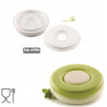 Kit Game 1200 ml o Torta tonda ad incastro verticale di diametro 18 cm di Silikomart è in silicone bianco Kit Game 1200 ml o Torta tonda ad incastro verticale di diametro 18 cm di Silikomart è in silicone bianco