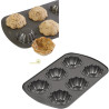 Coppetta biscotto per gelato Wilton: teglia antiaderente per 6 cialde biscotto per gelato a fiore ø9 cm