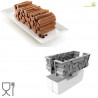 Kit Stampo Catasta di legna 24x10 cm h 8 cm in silicone grigio con supporto in plastica da Silikomart Kit Stampo Catasta di legna 24x10 cm h 8 cm in silicone grigio con supporto in plastica da Silikomart