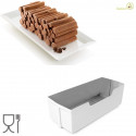 Foret Silikomart 2 stampi silicone grigio con supporto in plastica per pila di tronchi di legna 24x10xh8,2 cm