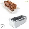 Foret Silikomart 2 stampi silicone grigio con supporto in plastica per pila di tronchi di legna 24x10xh8,2 cm Foret Silikomart 2 stampi silicone grigio con supporto in plastica per pila di tronchi di legna 24x10xh8,2 cm