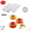 Kit Ciambella Promise 65 ml in silicone bianco con tagliapasta in plastica da Silikomart