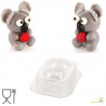 Kit koala da Silikomart: set 4 stampi termoformati per koala 3D di cioccolato di 15,5x11,6xh16 cm Kit koala da Silikomart: set 4 stampi termoformati per koala 3D di cioccolato di 15,5x11,6xh16 cm