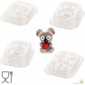 Kit koala da Silikomart: set 4 stampi termoformati per koala 3D di cioccolato di 15,5x11,6xh16 cm