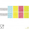 Kit 4 fogli decorativi effetto geometrico in plastica trasparente Kit 4 fogli decorativi effetto geometrico in plastica trasparente