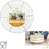 Griglia raffredda torte e di colaggio tonda in acciaio inox diametro 32 cm Griglia raffredda torte e di colaggio tonda in acciaio inox diametro 32 cm