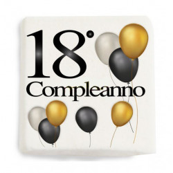 Marshmallow Quadratino "18° Compleanno" in busta da 20pz