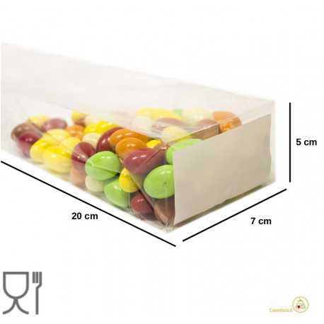 50 Buste Royal Bag in polipropilene alimentare fondo quadro 7x5x20 cm 50 Buste Royal Bag in polipropilene alimentare fondo quadro 7x5x20 cm