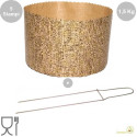 Kit spillone acciaio con 5 Stampi Panettone Alto in cellulosa da 1500 g