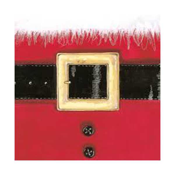 Tovaglioli 33x33 - 3 Veli pz 20 tema Santa's Belt