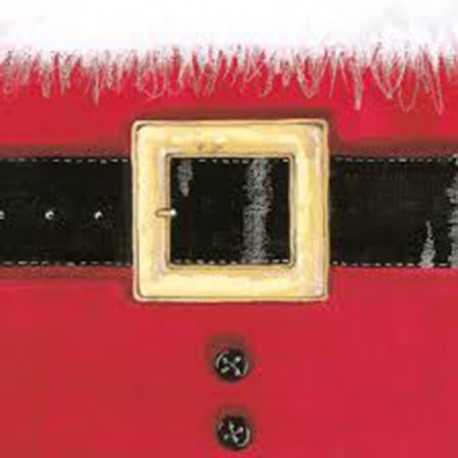 Tovaglioli 33x33 - 3 Veli pz 20 tema Santa's Belt