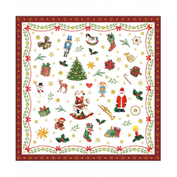 Tovaglioli 33x33 - 3 Veli pz 20 tema Ornaments Red