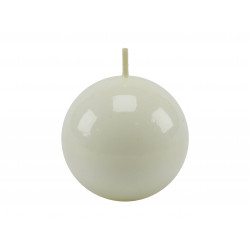 Candela a sfera 5 cm colore bianco